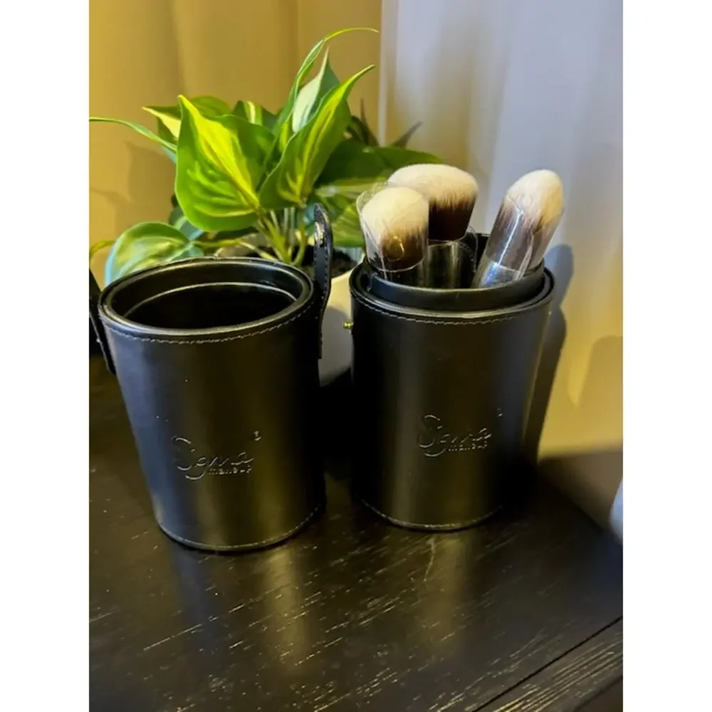 4PC SIGMA BRUSH WITH LEATHER BRUSH CASE
